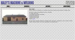 Desktop Screenshot of haleysmachineandwelding.com