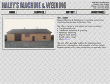 Tablet Screenshot of haleysmachineandwelding.com